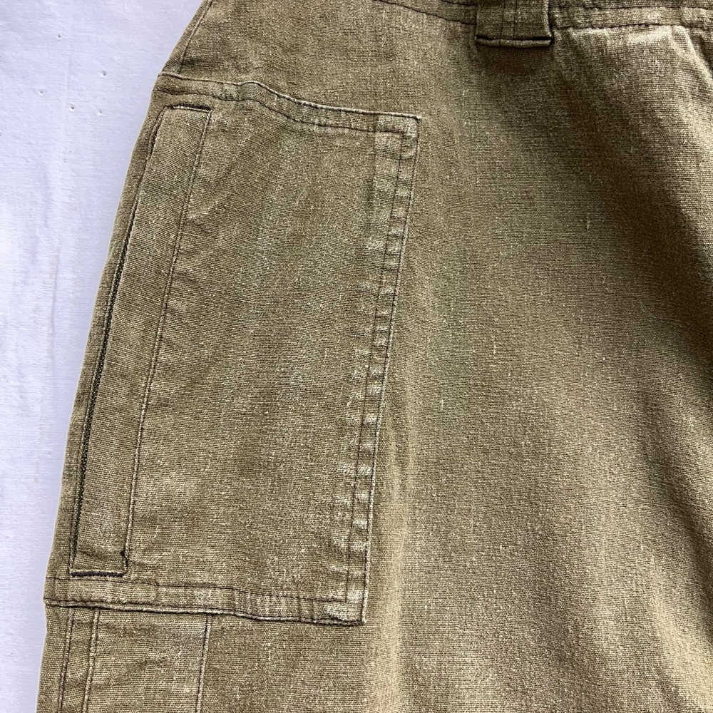 REI Women's Size 8 Olive Green Cargo Utility Skirt Cotton Canvas Hiking Gorpcore - Picture 3 of 8